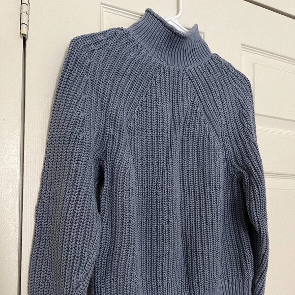 J. Crew Relaxed Rollneck Sweater Blue - EUC - Picture 4 of 12